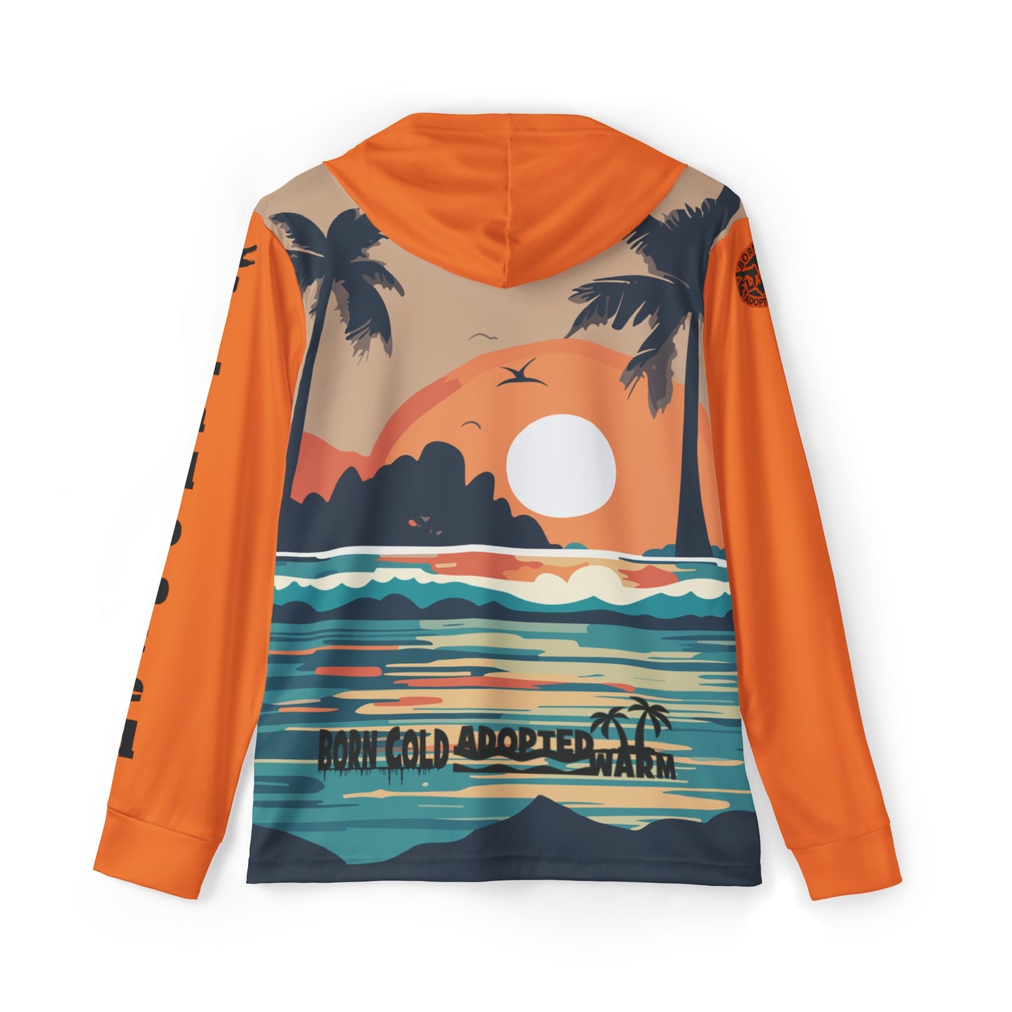 Sunset FLadopted Fishing Men's Lightweight Fish Hoodie (AOP)