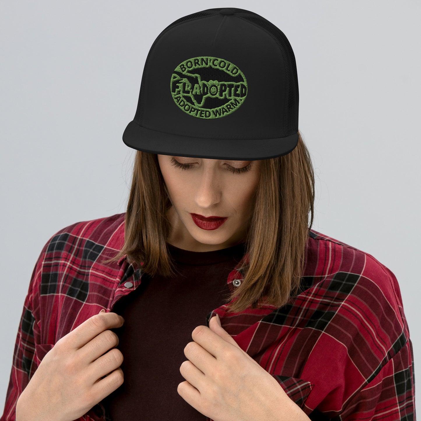 FLadopted Badge Green Trucker Cap
