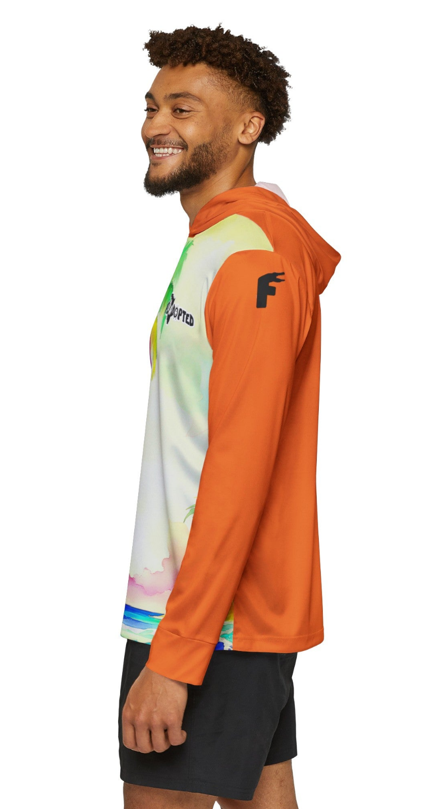 Palm FLadopted Fishing Men's Lightweight Fish Hoodie (AOP)