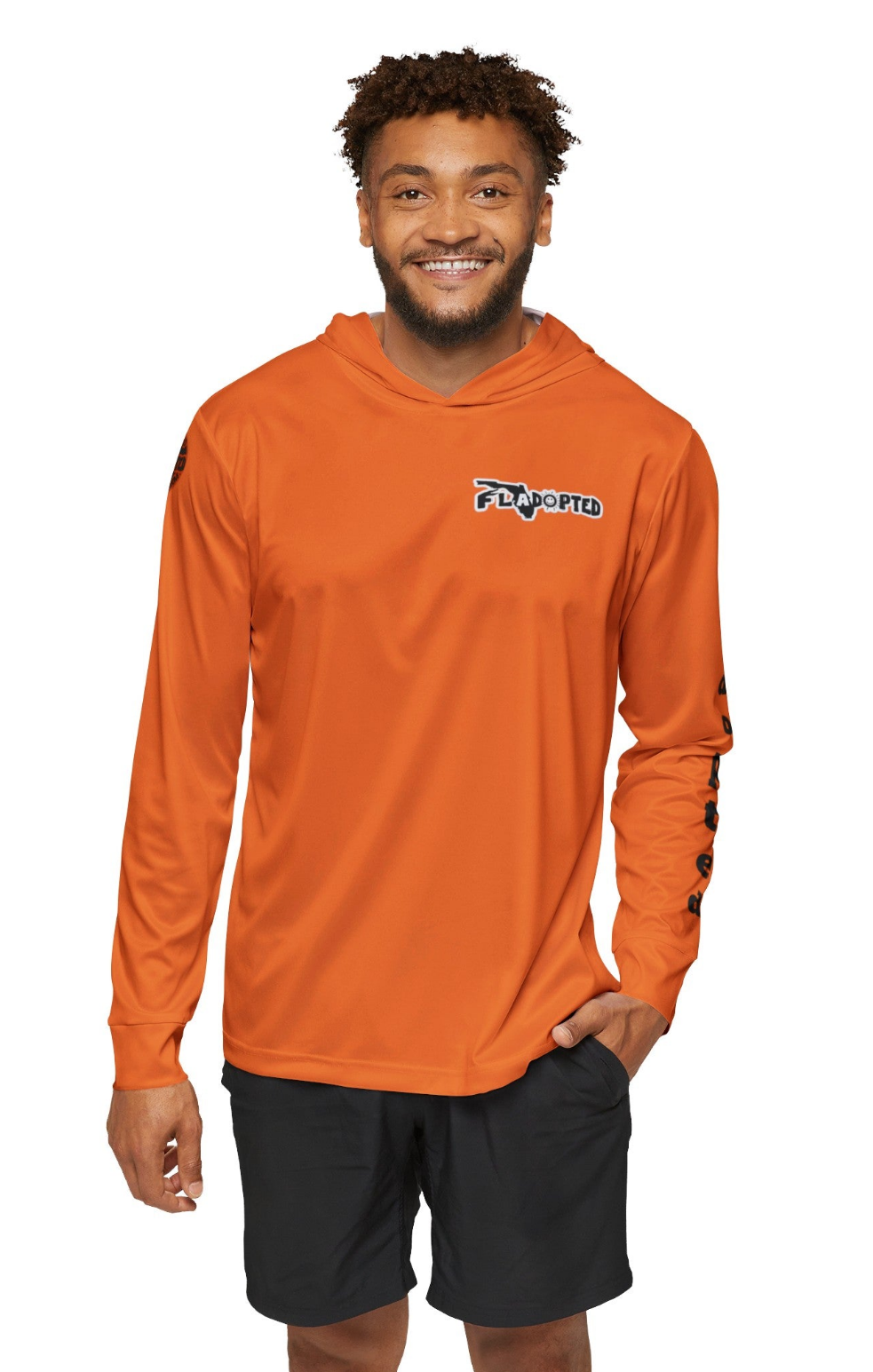 Sunset FLadopted Fishing Men's Lightweight Fish Hoodie (AOP)