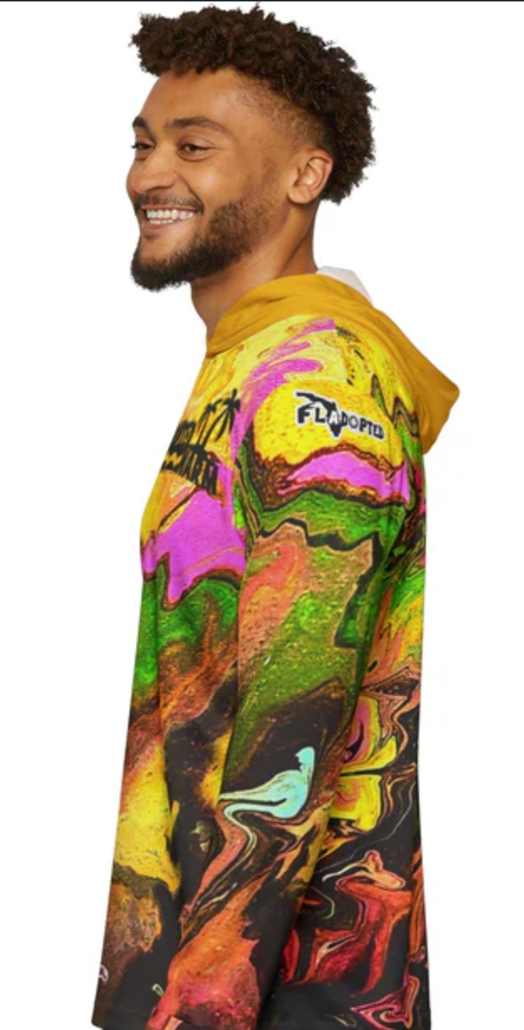 BCAW SunnySide FLadopted Men's Lightweight Hoodie (AOP)