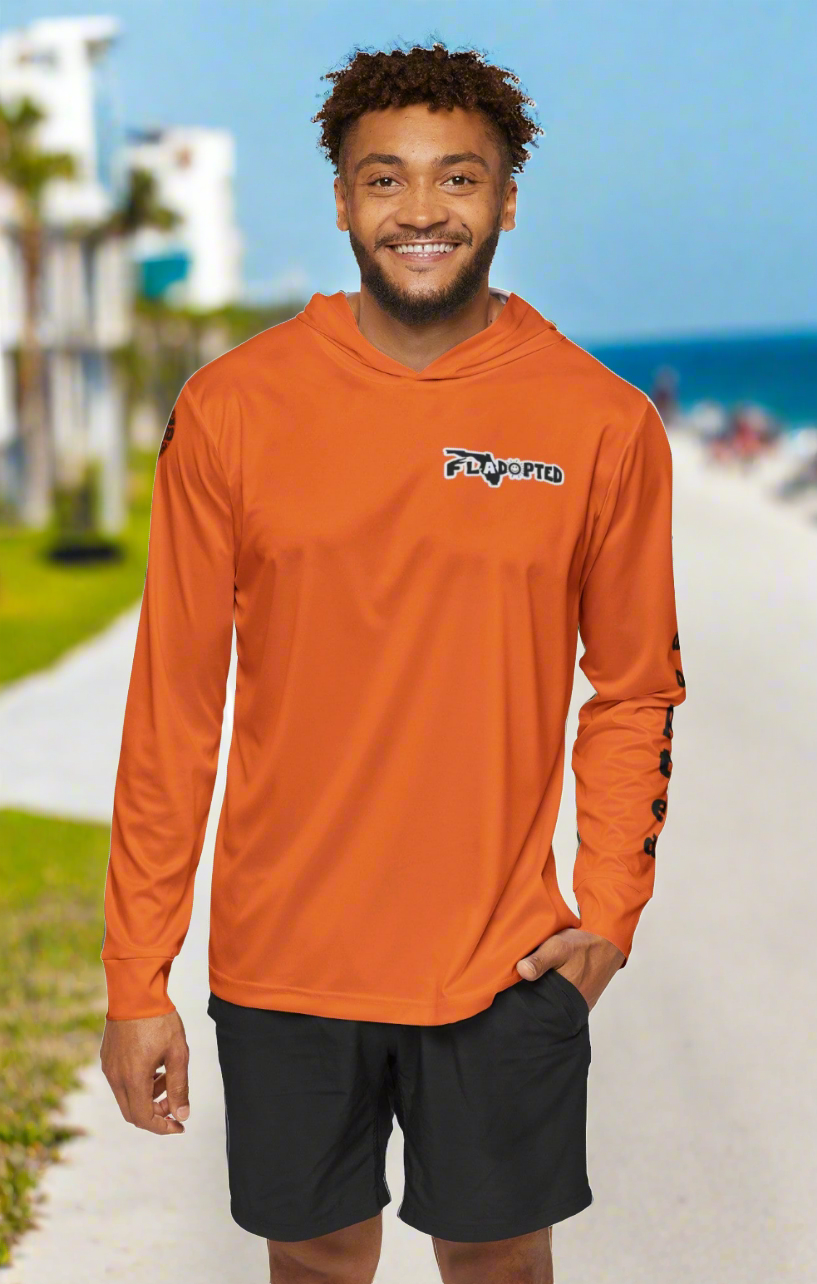 Sunset FLadopted Fishing Men's Lightweight Fish Hoodie (AOP)