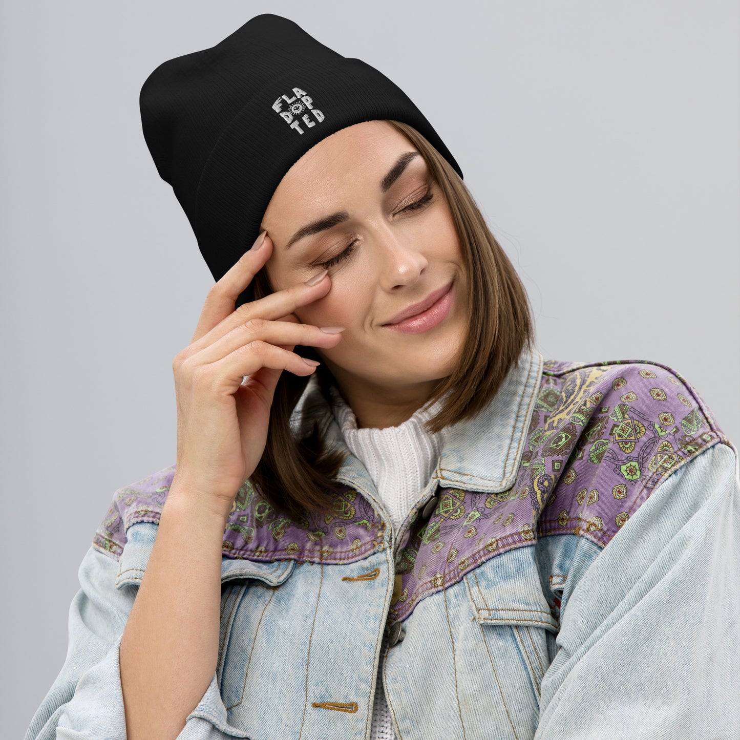 Fladopted Embroidered Beanie