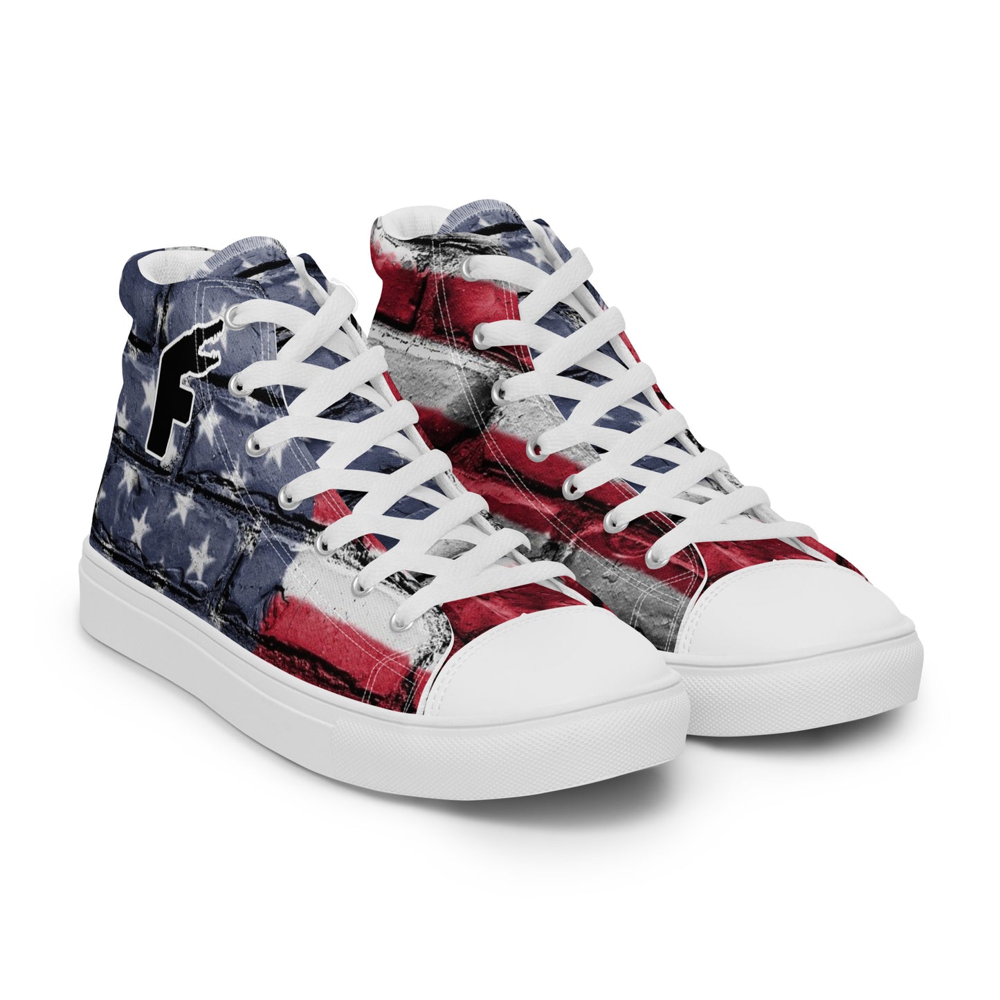 FLadopted Flag Men’s high top canvas shoes