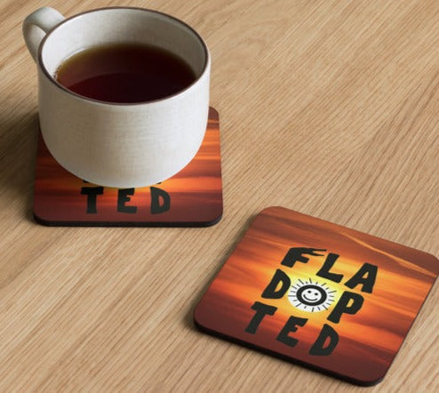Fla-Dop-Ted Sun Cork-back coaster