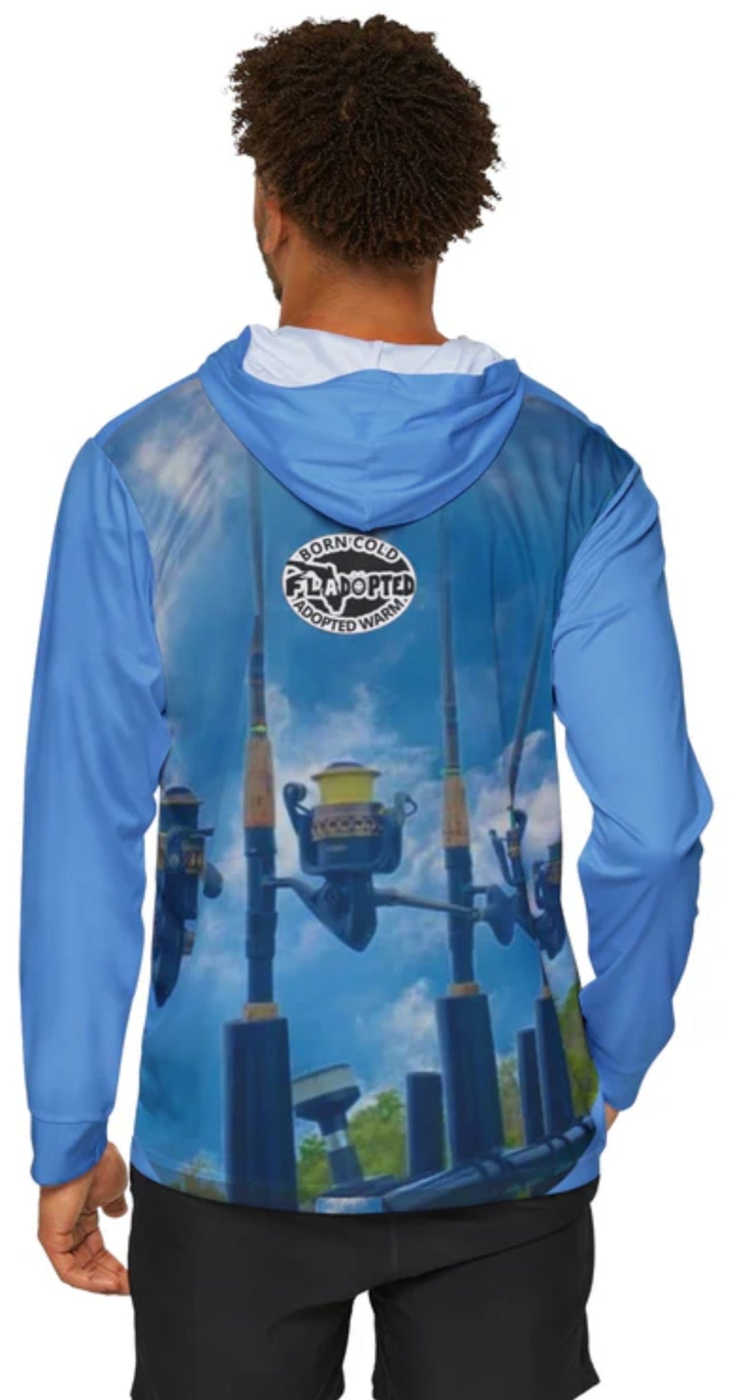 Fish FLadopted Men's Lightweight Hoodie (AOP)