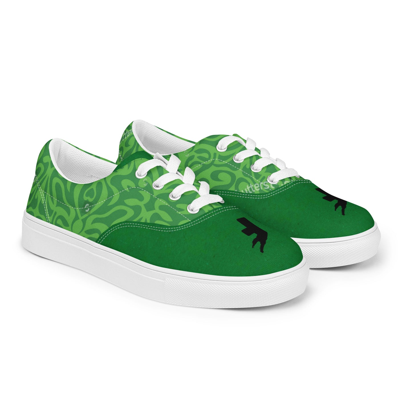 Green Wave FLadopted Women’s lace-up canvas shoes