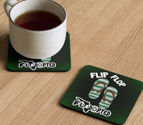 Flip Flop FLadopted Cork-back coaster