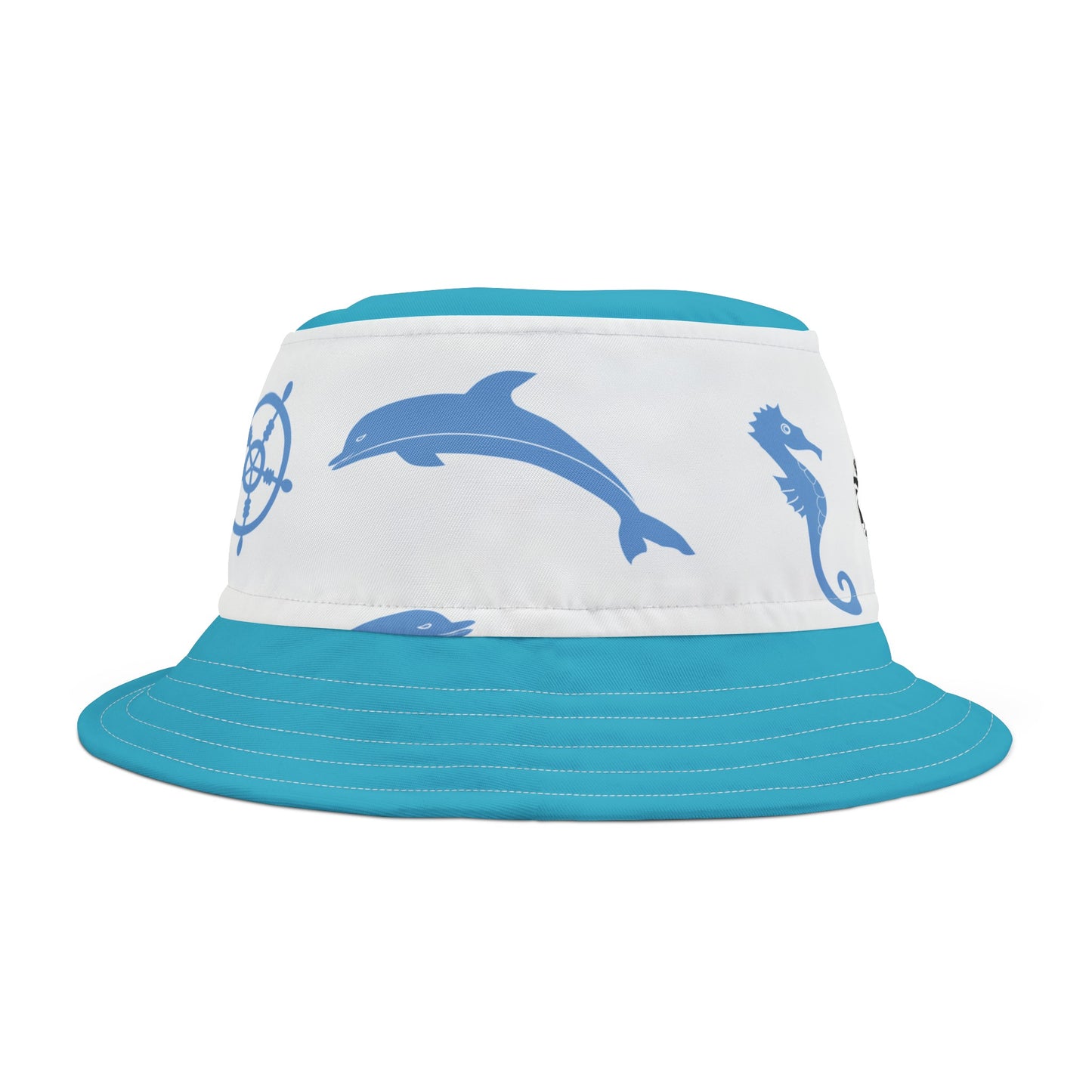 Sea Blue FLadopted Bucket Hat (AOP)