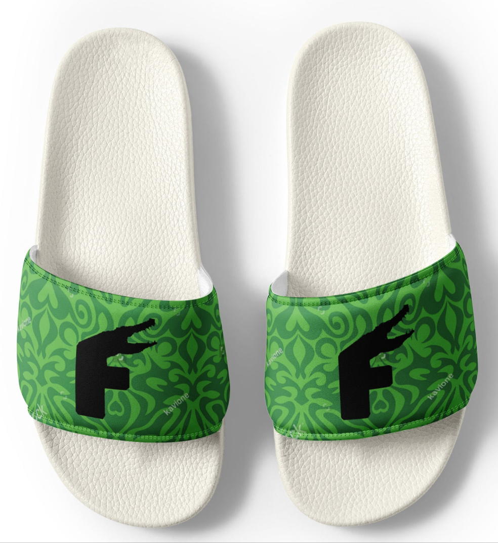 Green Wave FLadopted Women's slides