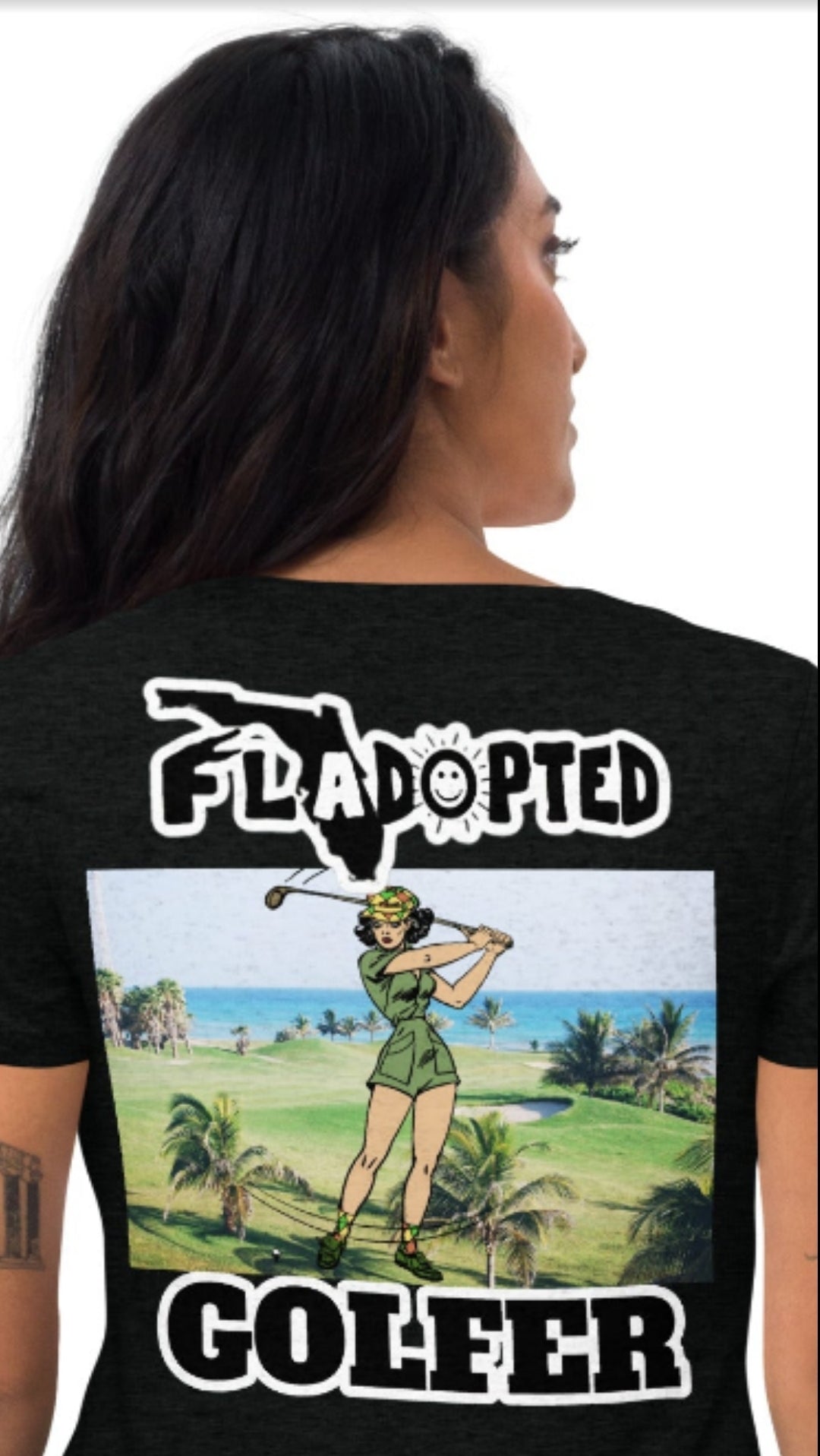 FLadopted Golfer Lady Short sleeve t-shirt