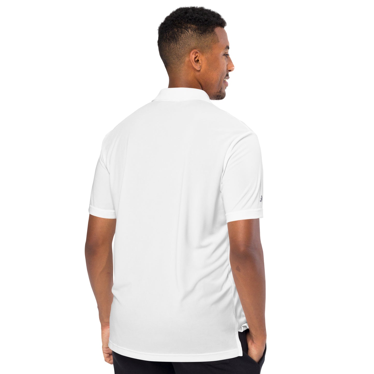 FLadopted White adidas performance polo shirt