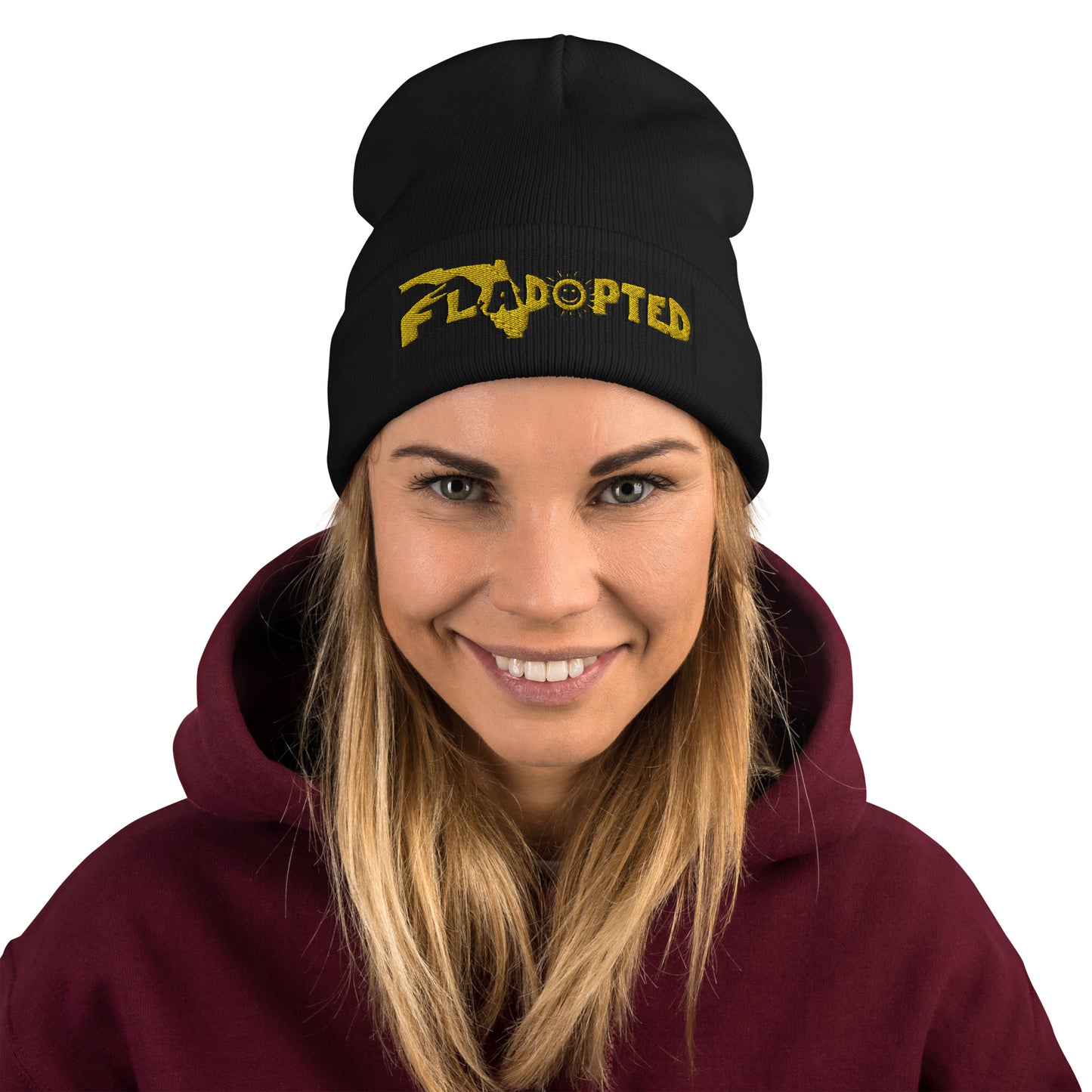 Fladopted Embroidered Beanie