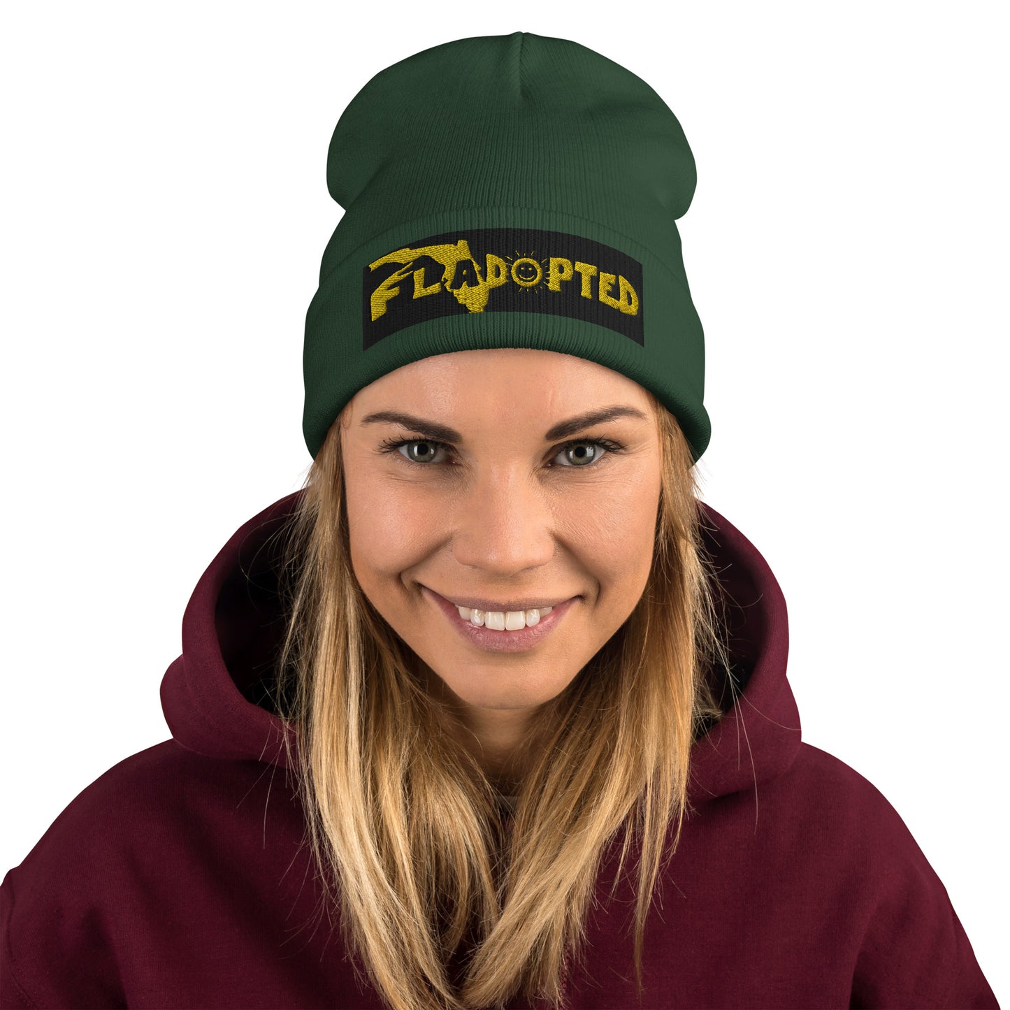 Fladopted Embroidered Beanie